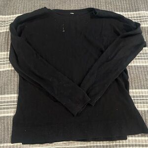 Women’s Lululemon Size Medium Black Sweater with perforated back